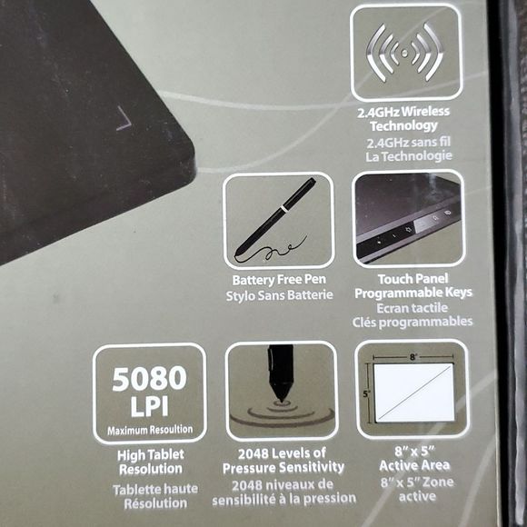 Adesso cybertablet W9 8x5 wireless wide-screen graphic tablet - Picture 4 of 7